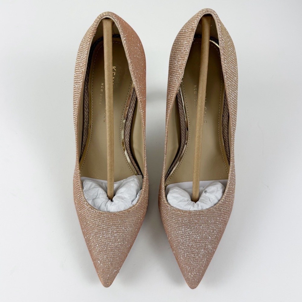 Kenneth Cole Romi Pump Womens 6.5 Light Gold Sparkle NEW - Picture 2 of 14